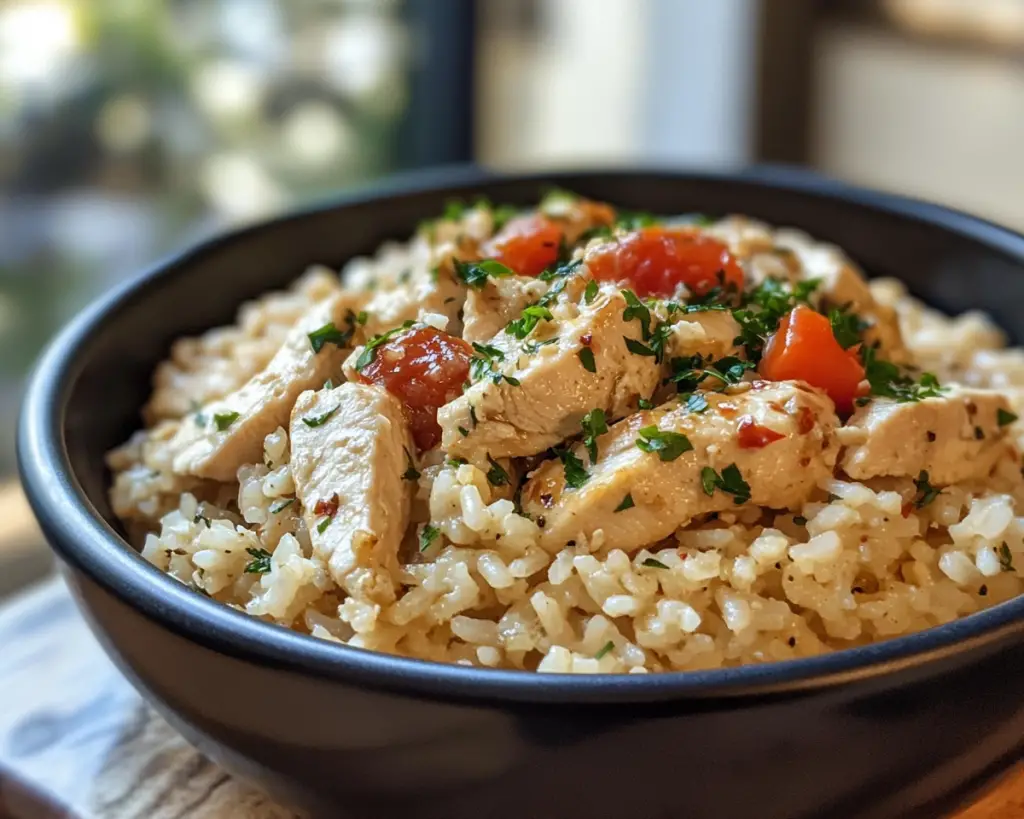 Creamy Chicken Garlic Rice