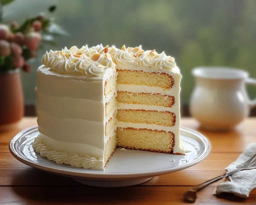 Classic Vanilla Cake with Almond Delight