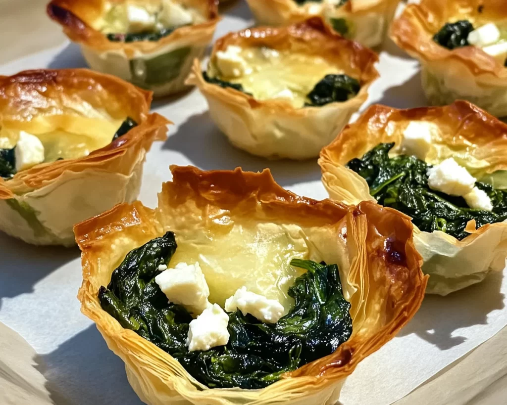 Crispy Spinach and Feta Phyllo Cups Recipe
