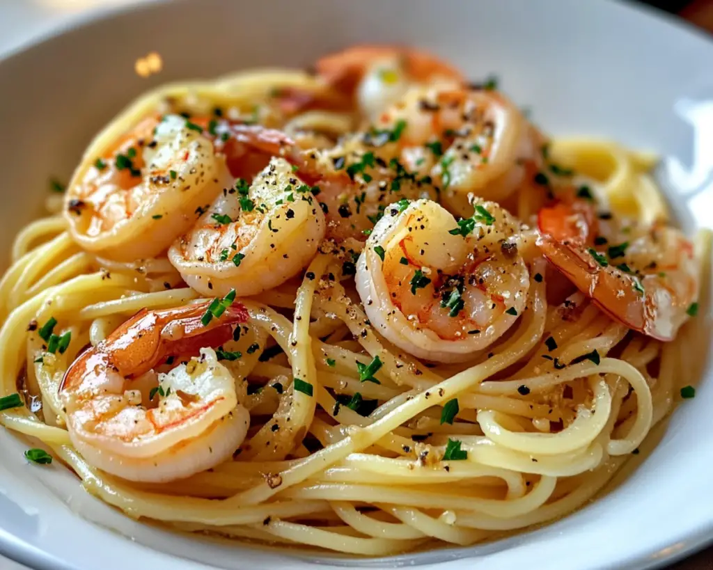 Garlic Shrimp Pasta with Olive Oil