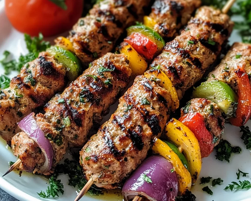 Mouthwatering Greek Ground Turkey Kabobs