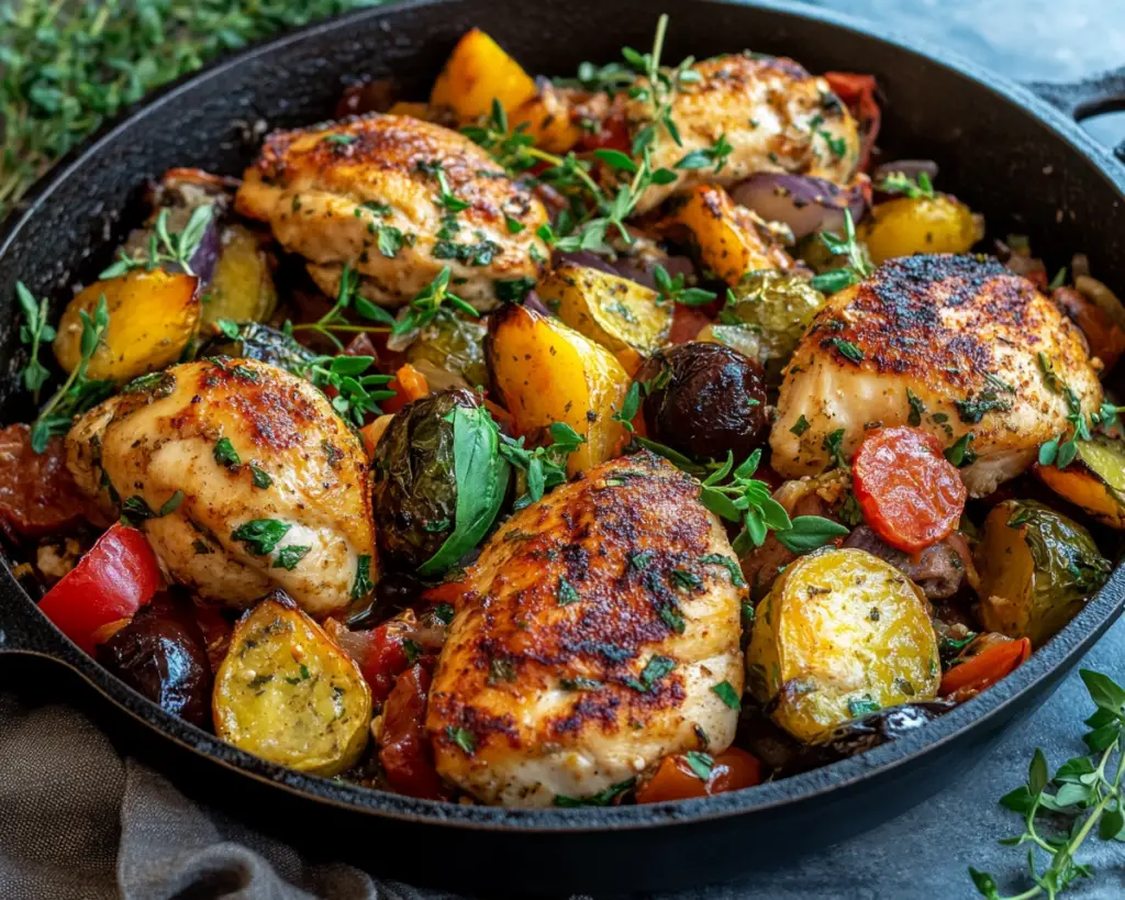 Mediterranean Chicken Skillet Dinner