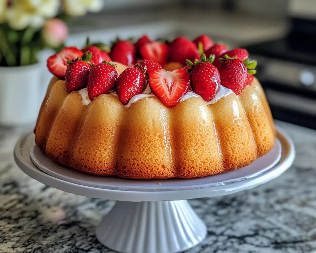 Spring Cake: Strawberry Lemon Bundt Cake