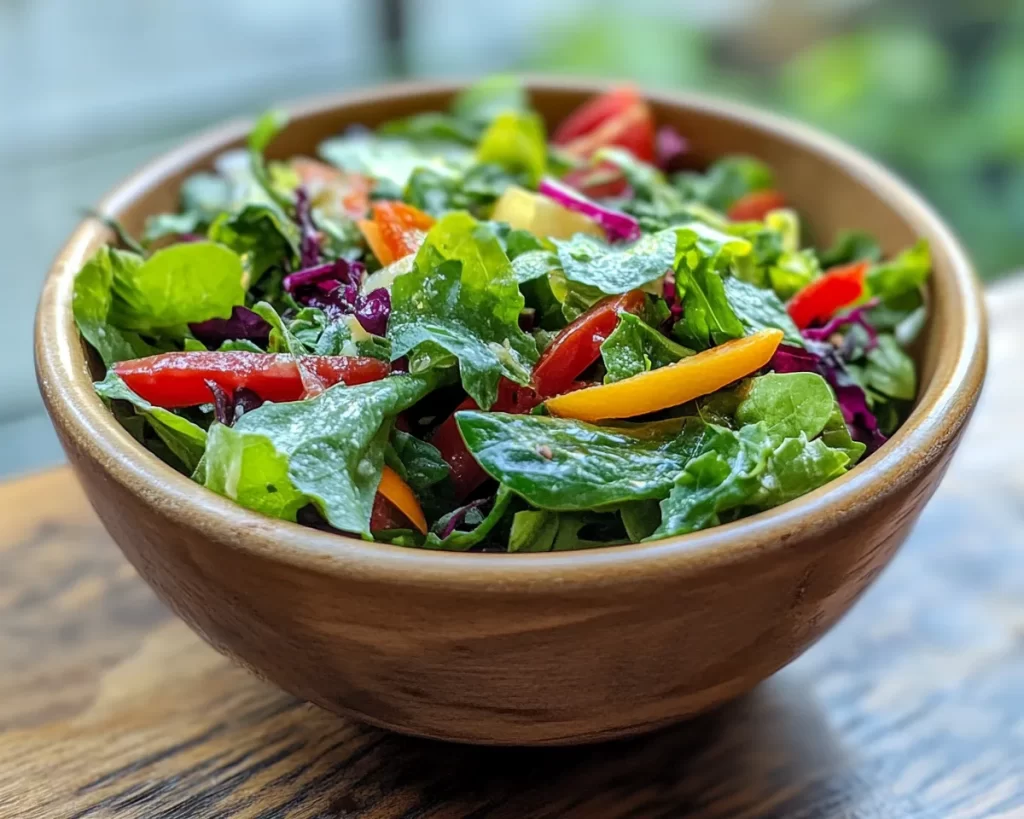 Spring Salad: Spring Salad with Lemon Vinegarette (5 Minutes)