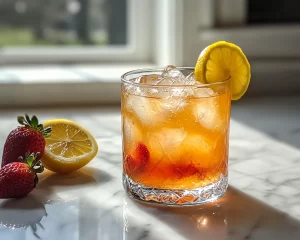 Spring Drinks: Strawberry Sparkling Lemon Drink