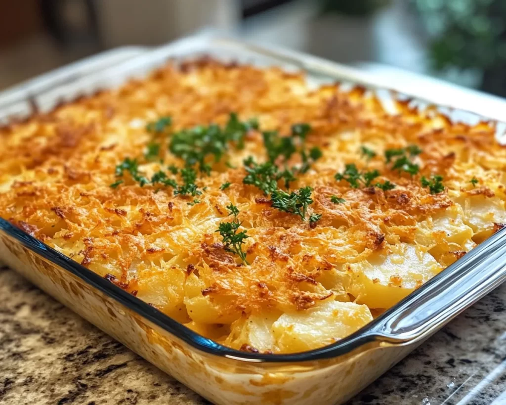 Funeral Potatoes with Hashbrowns (Creamy Comfort Casserole)