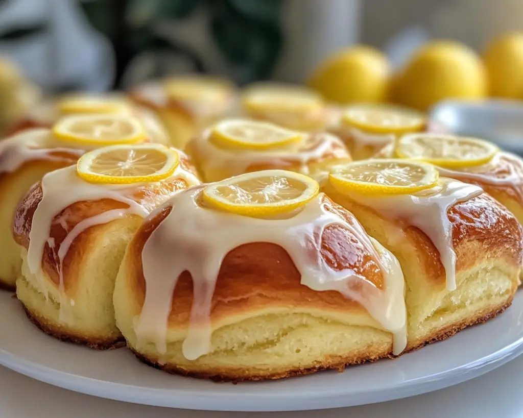 🍋 Lemon Sugar Rolls with Vanilla Cream Cheese Icing