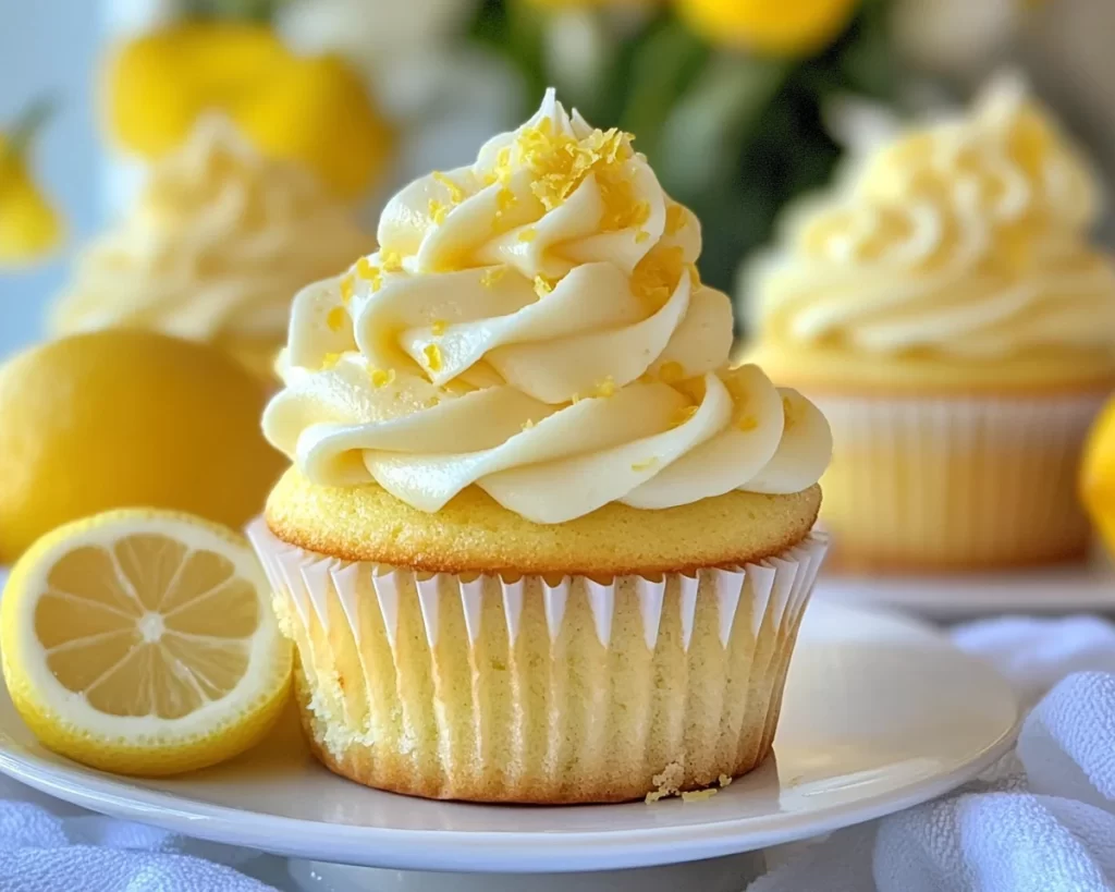 Spring Cupcakes: Lemon Vanilla Cupcakes (Easy)