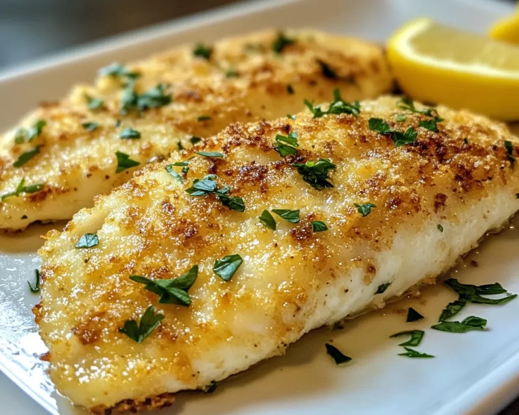 Spring Dinner Party Parmesan Crusted Tilapia