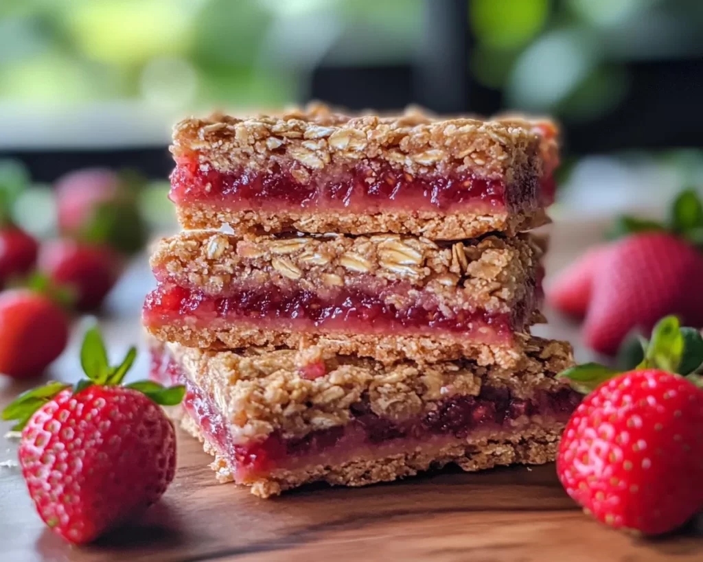 Strawberry Recipes Easy: Strawberry Oat Bars (Easy)