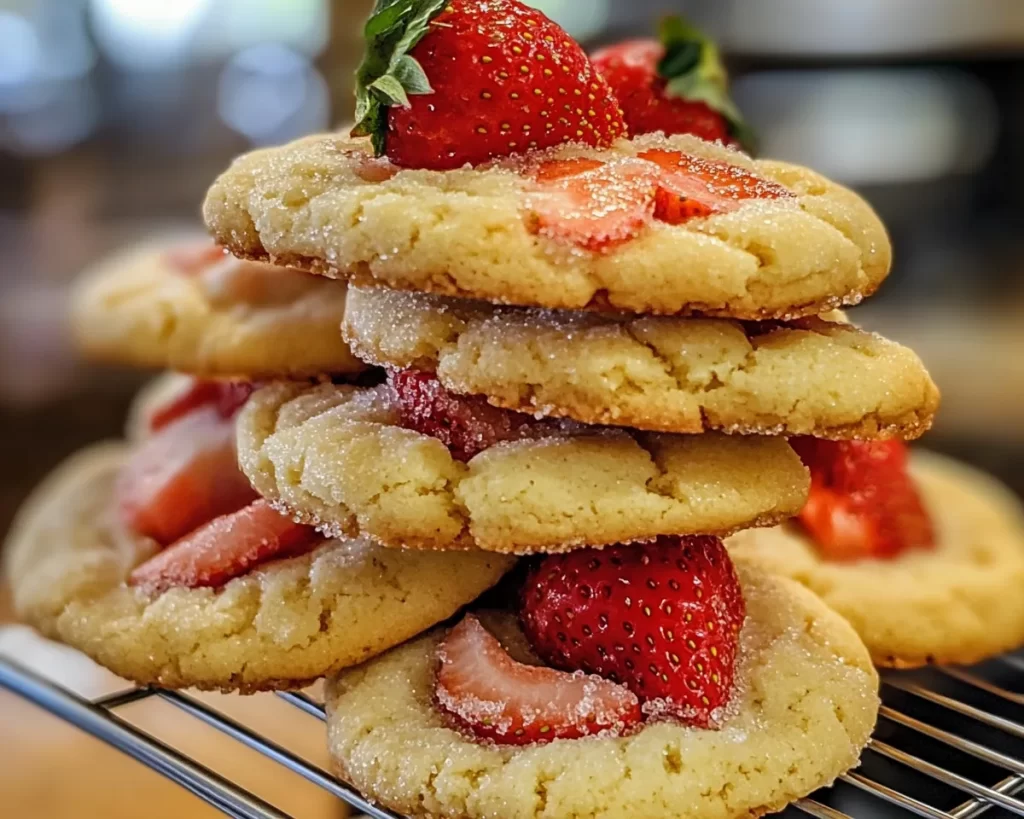 Spring Baking: Strawberry Sugar Cookies (Soft)