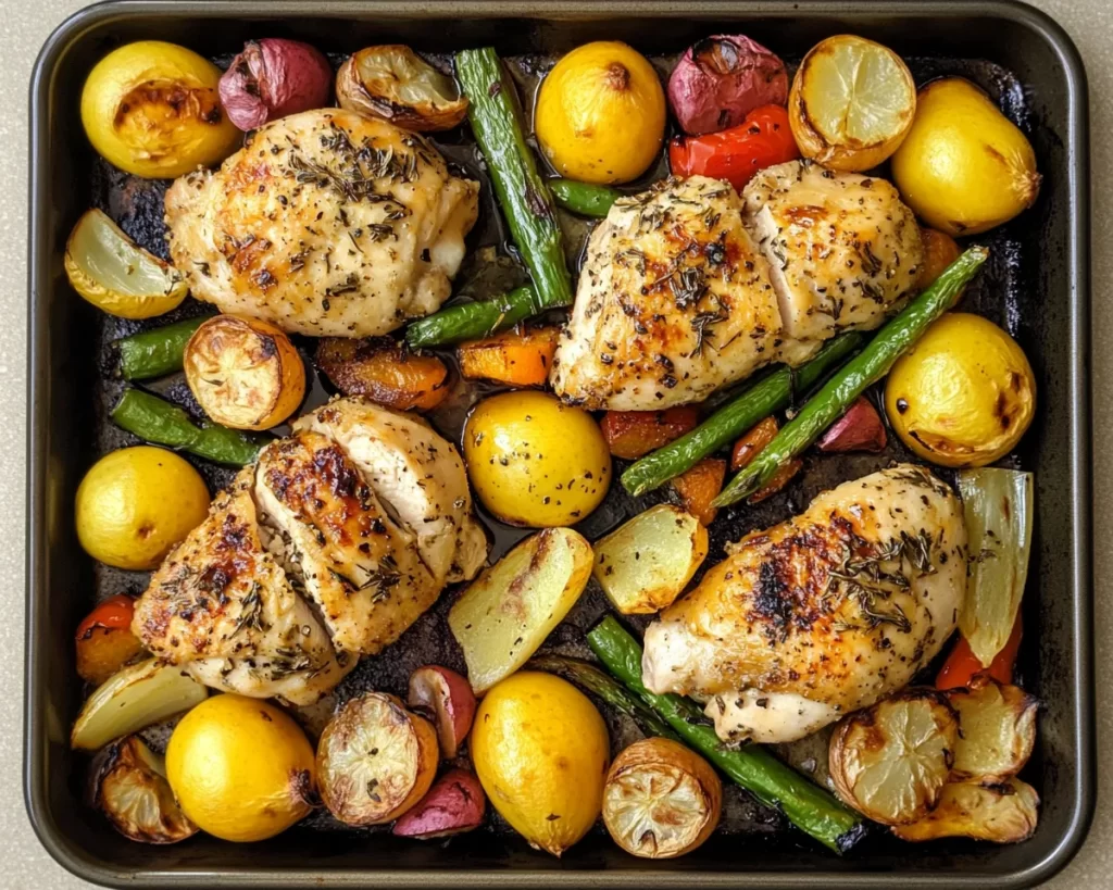 Spring Dinners: Sheet Pan Chicken + Veggies