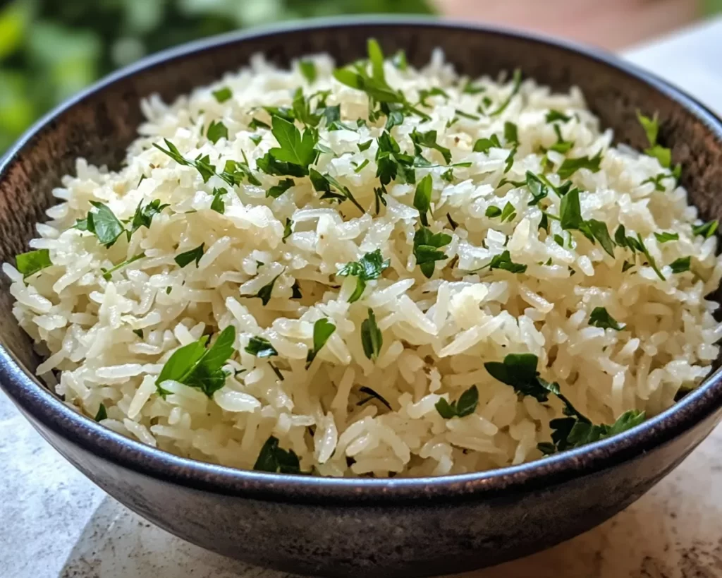 Spring Dinner Party Fresh Herb Rice