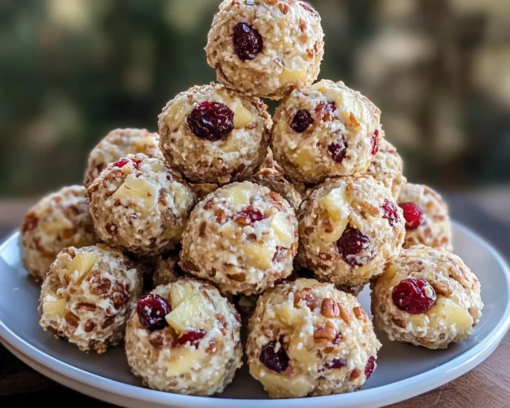 Mini Pineapple Cranberry Pecan Cheese Balls