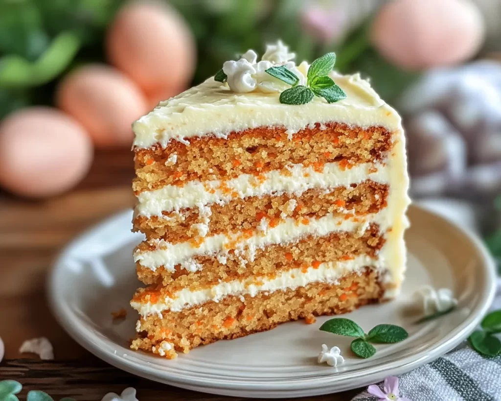 Easter Carrot Cake with Cream Cheese Frosting