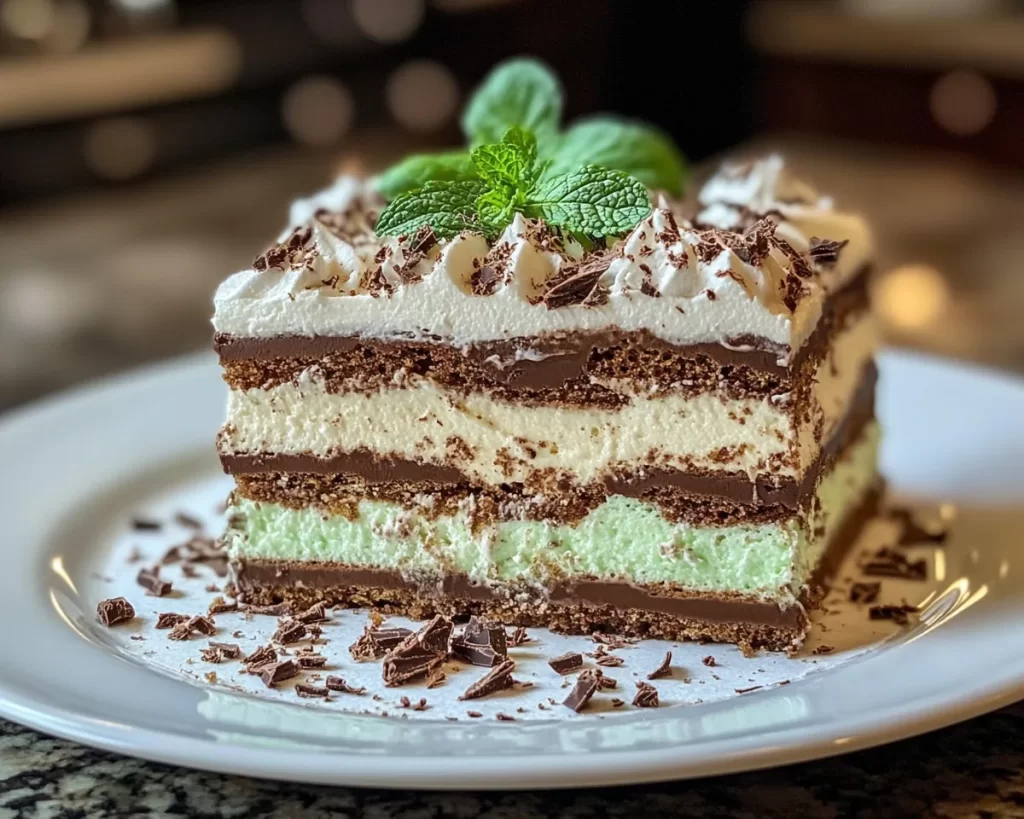 St Patrick’s Day Mint Chocolate Icebox Cake