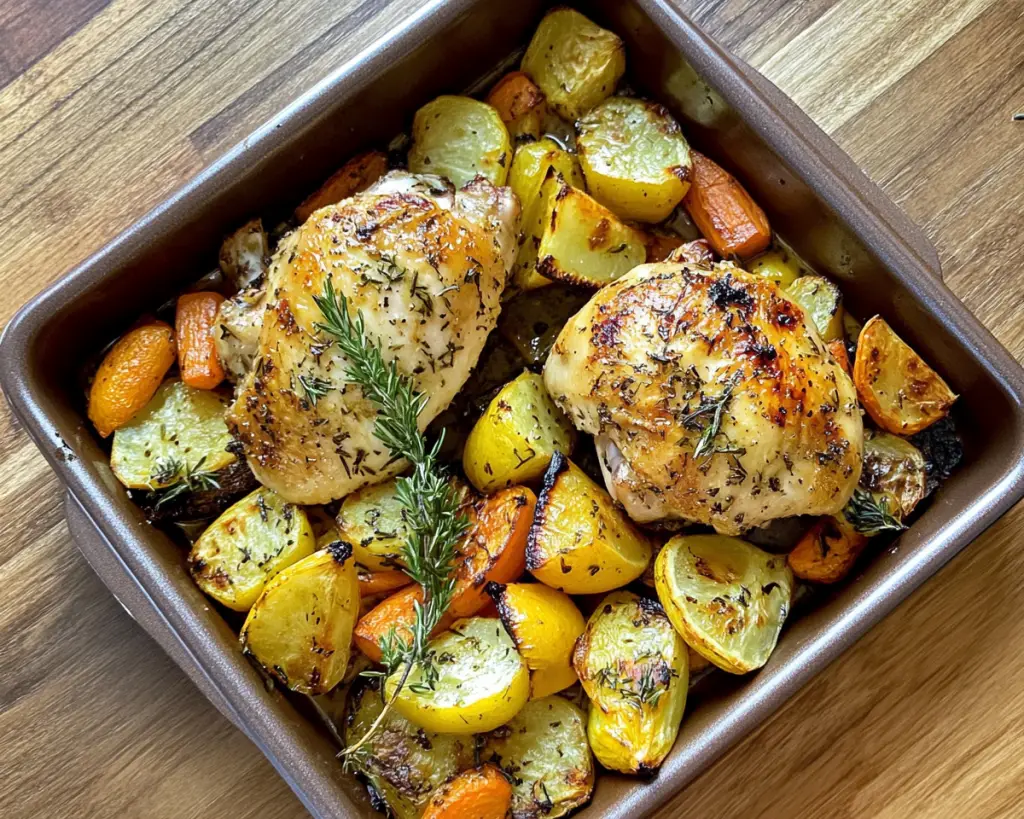 Lemon Garlic Chicken with Roasted Vegetables