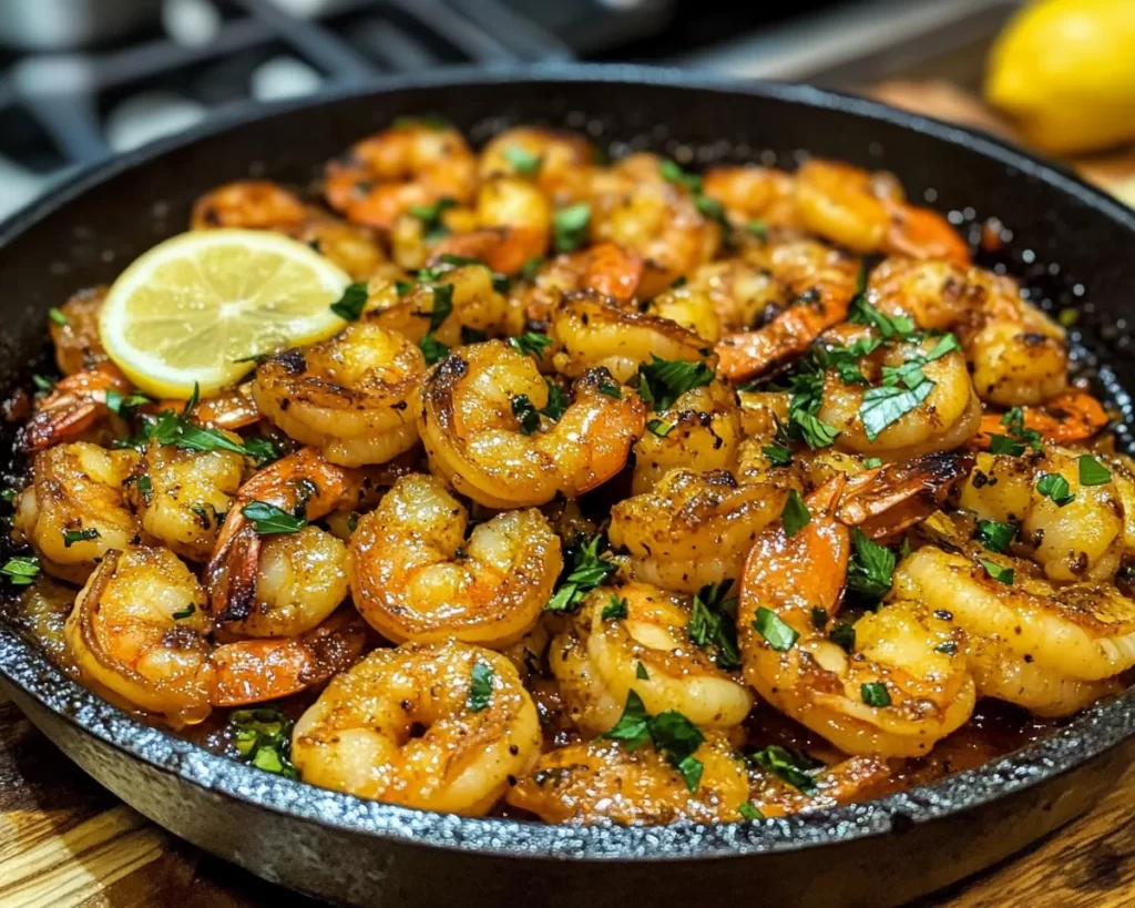 Spring Dinner Recipes: Lemon Garlic Shrimp Skillet