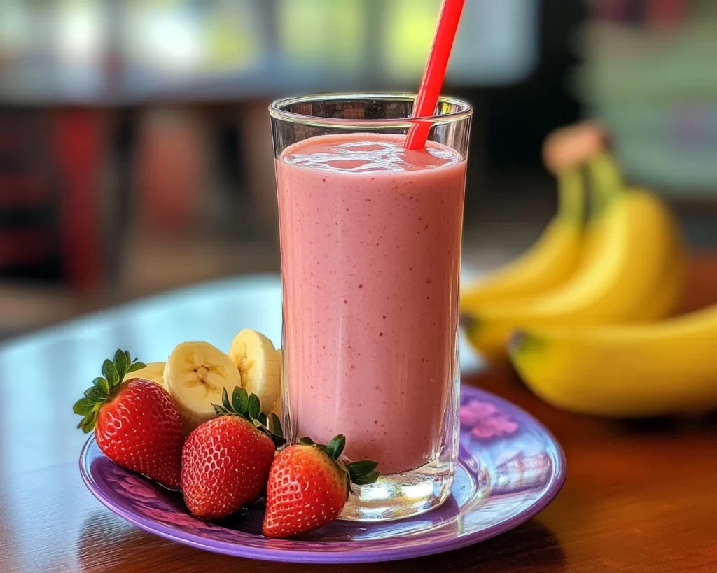 Strawberry Recipes Easy: Strawberry Banana Smoothie (Fast)