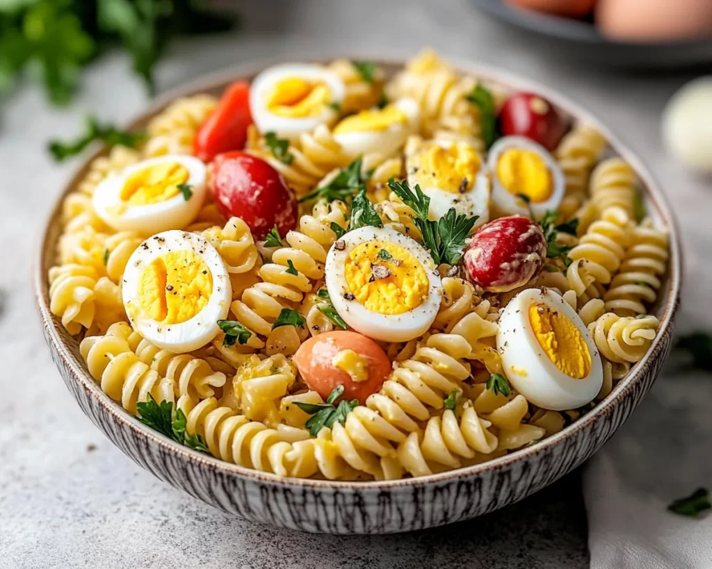Easter Deviled Egg Pasta Salad