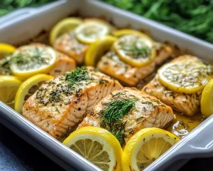 Lemon Herb Salmon Tray Bake