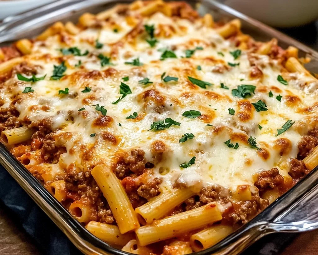 Homemade Baked Ziti With Ground Beef And Cream Cheese