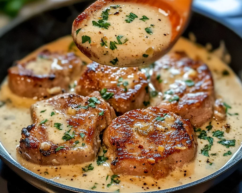 Quick Creamy Garlic Pork Chops (One-Pan)