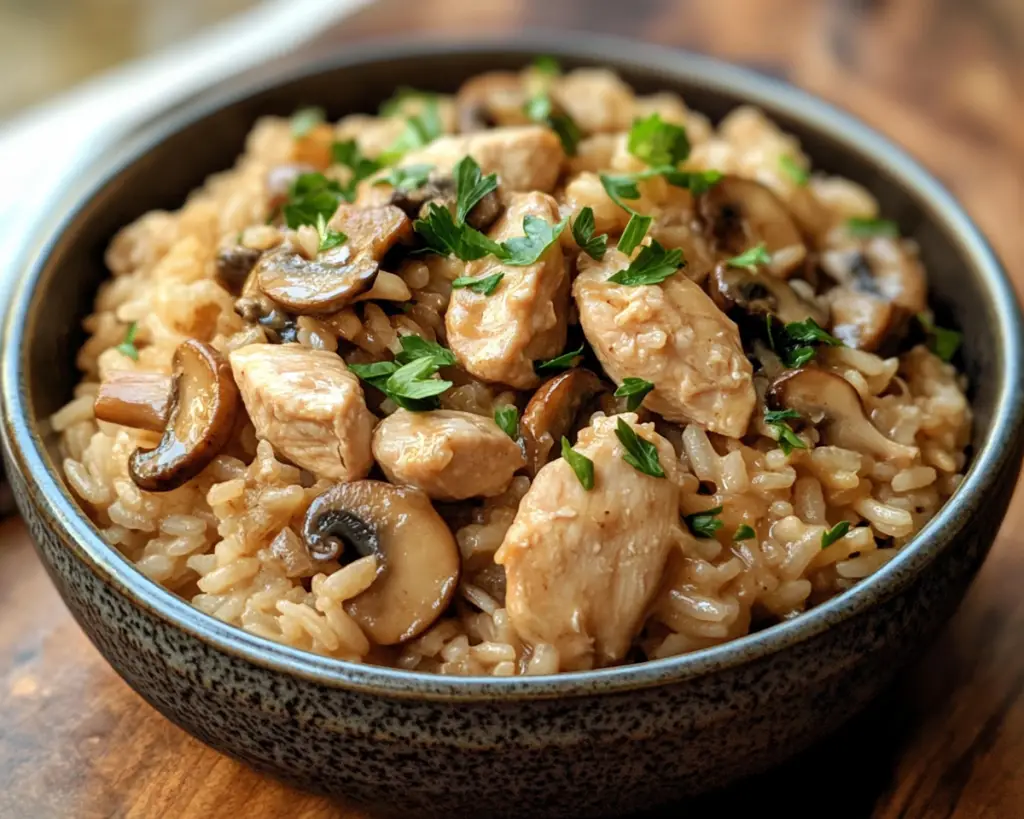 Creamy Chicken and Mushroom Rice