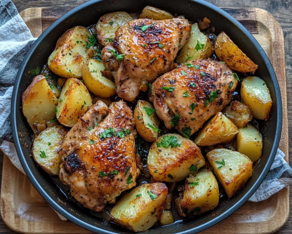 One-Pan Honey Mustard Chicken and Potatoes