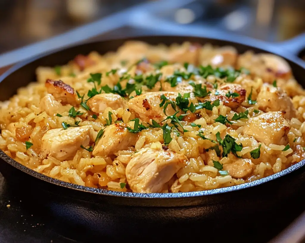 Simple Chicken and Rice Skillet