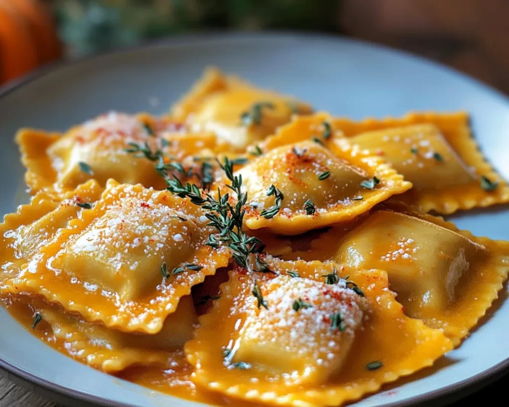 Easy Creamy Pumpkin Ravioli for Autumn Nights