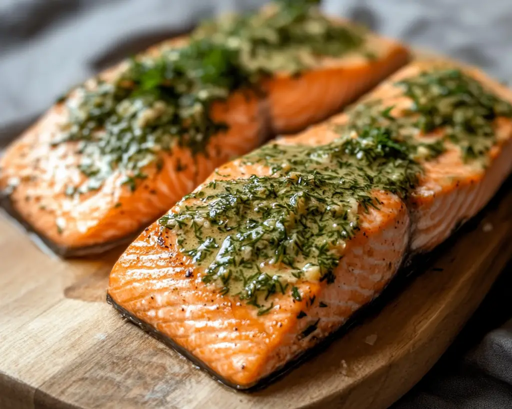 Roasted Salmon with Dijon and Herbs