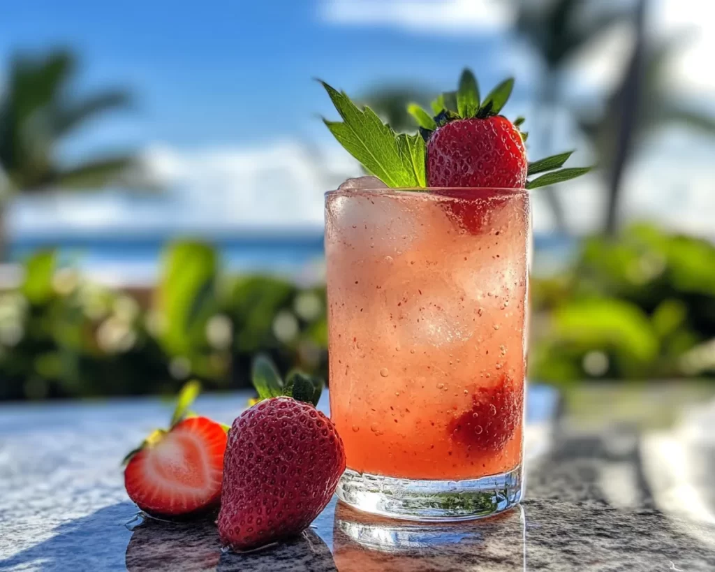 Summer Drinks Nonalcoholic: Coconut Strawberry Refresher