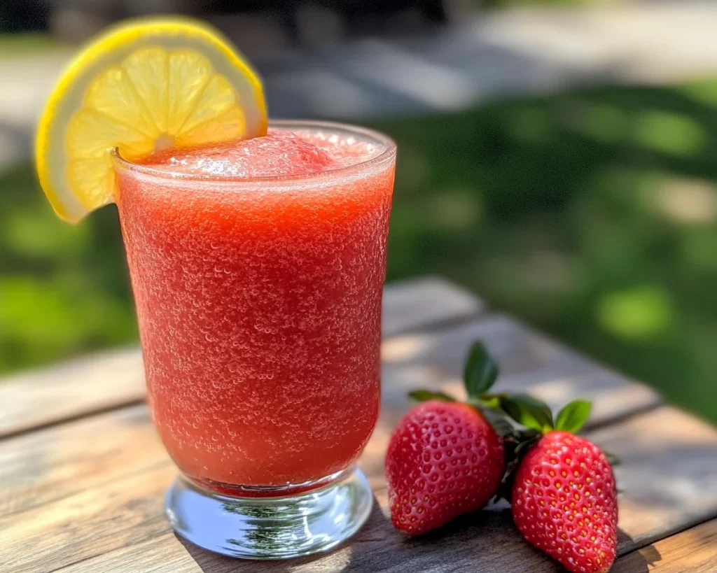 Spring Drinks: Strawberry Lemon Slush (Nonalcoholic)