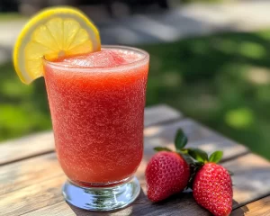Spring Drinks: Strawberry Lemon Slush (Nonalcoholic)
