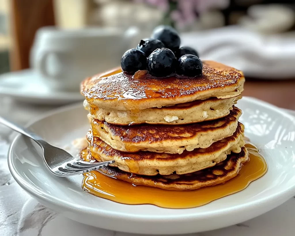 Cinnamon Cottage Cheese Pancakes