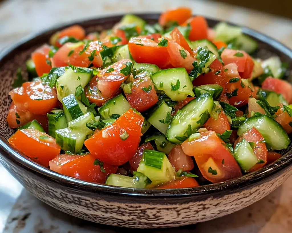 Mediterranean Tomato Cucumber Salad