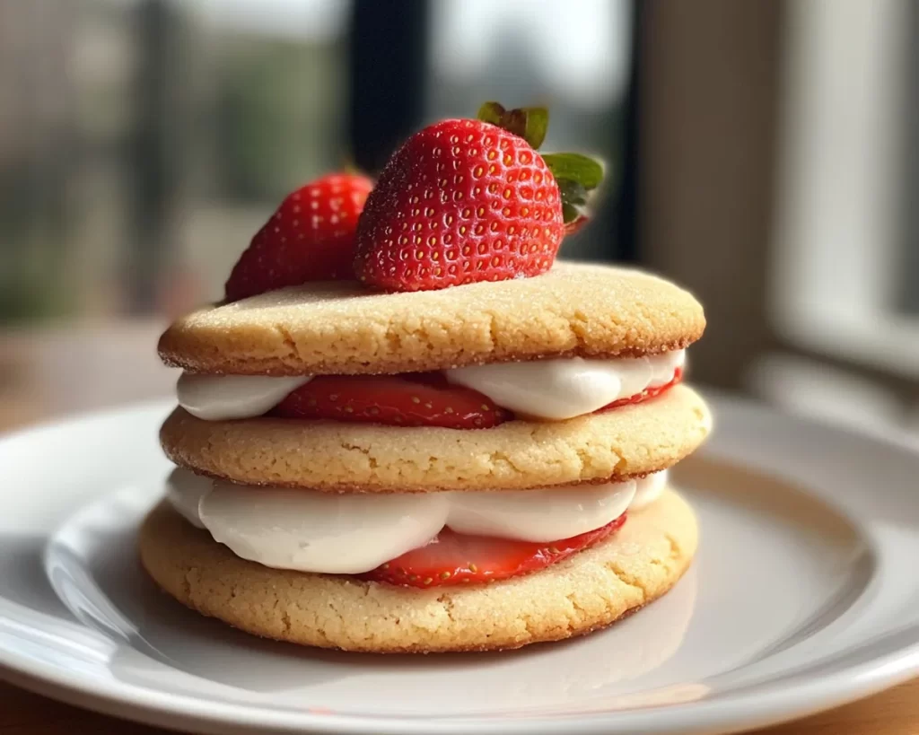 Spring Cookies: Strawberry Shortcake Cookies (Soft + Sweet)