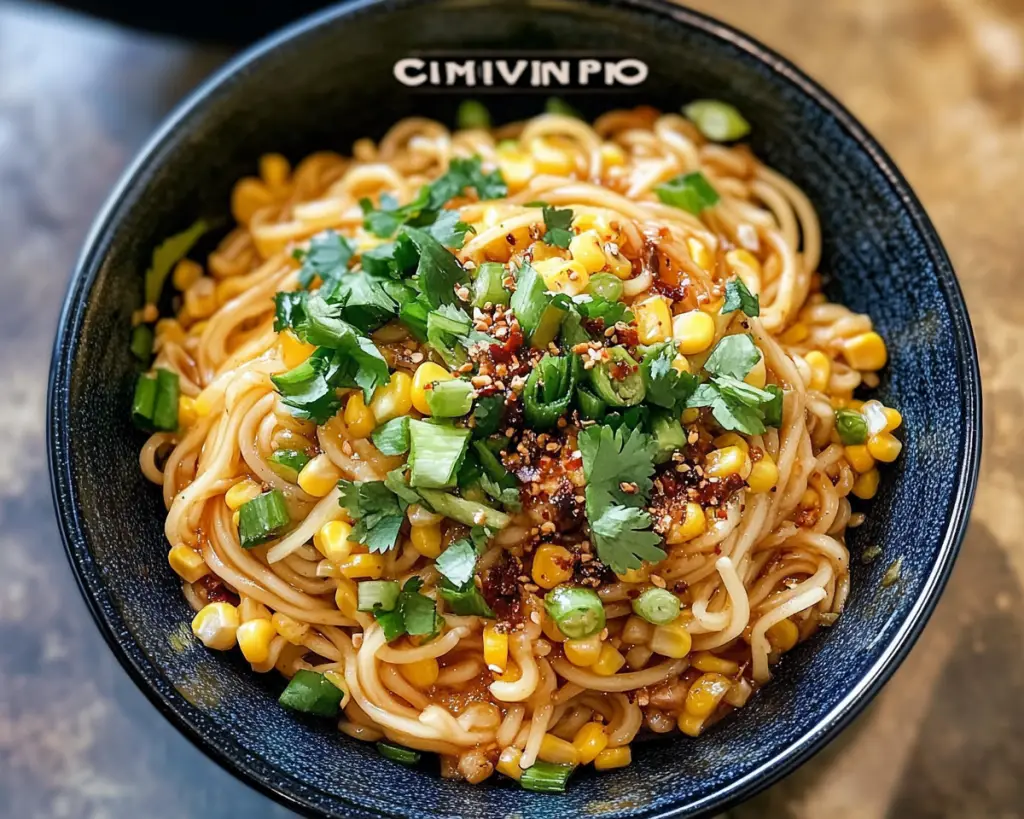 Quick & Flavorful Spicy Miso Corn Noodles