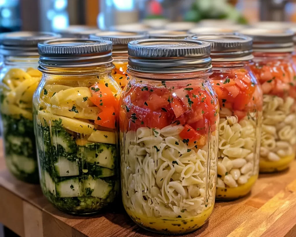 Lemon Vinegarette Dressing for Pasta Salad Jars