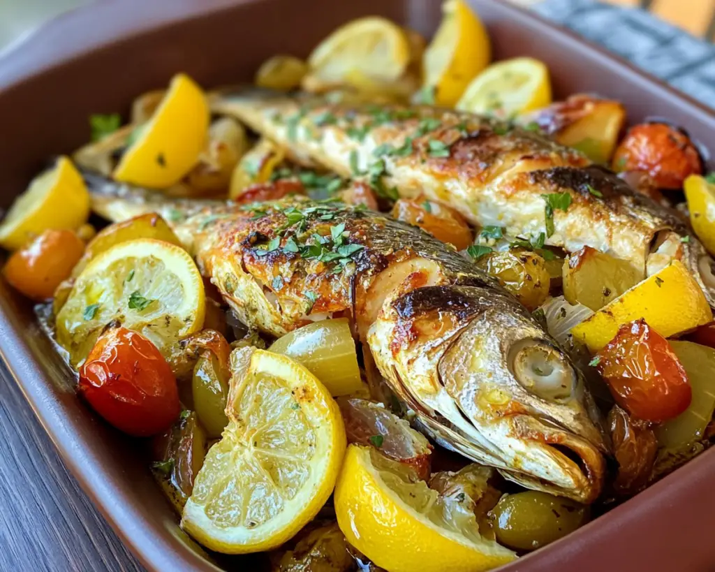 Mediterranean Fish Bake with Olive Oil