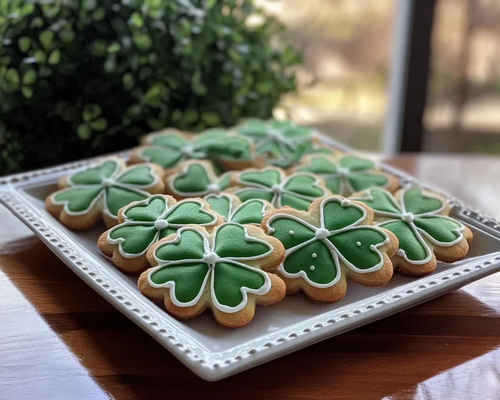 St Patrick’s Day Shamrock Sugar Cookies