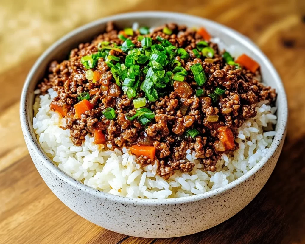 Irresistible Ground Beef And Rice Bowl