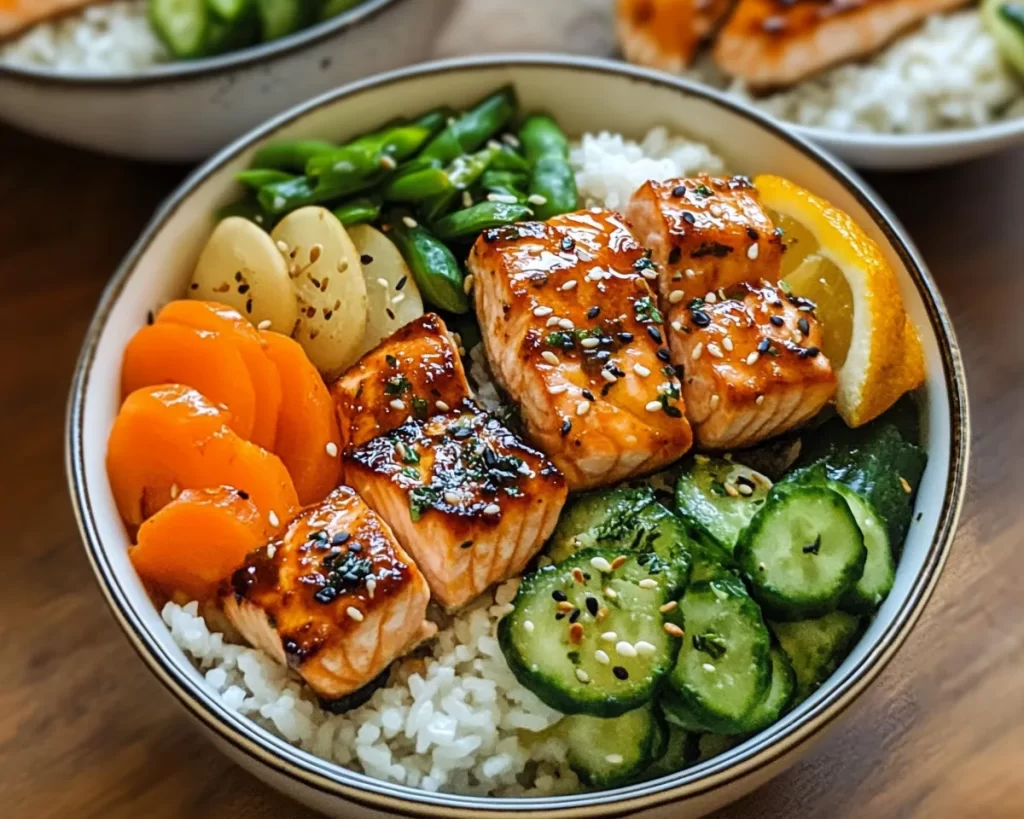 Savory Honey Garlic Salmon Bowl Recipe