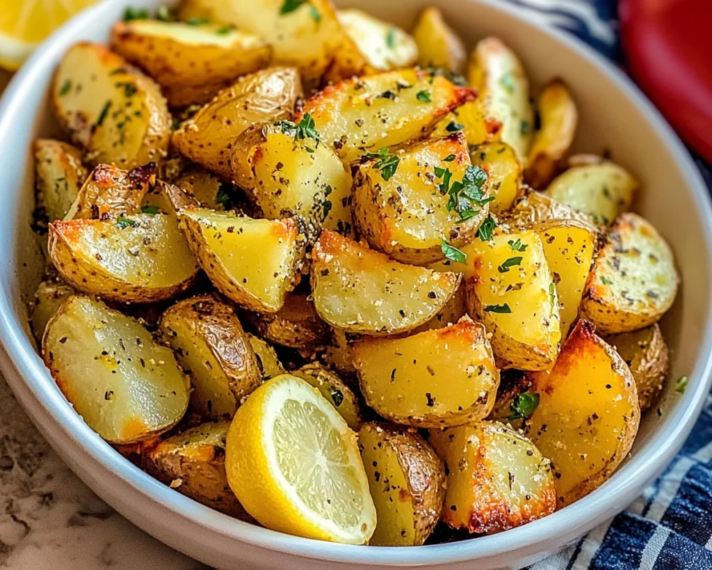 Crispy Greek Lemon Potatoes