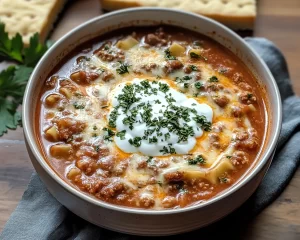 Homemade Lasagna Soup With Greek Yogurt