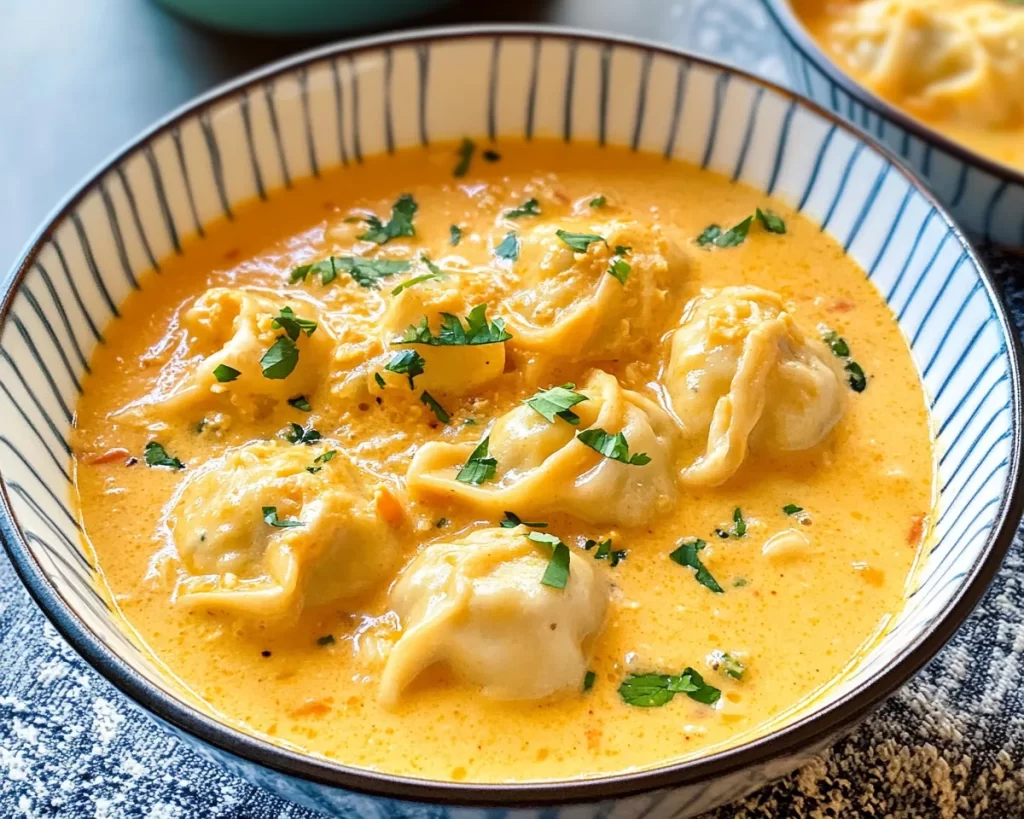 30-Minute Coconut Curry Dumpling Soup