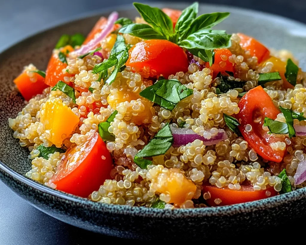 Spring Salad: Lemon Vinegarette Quinoa Salad