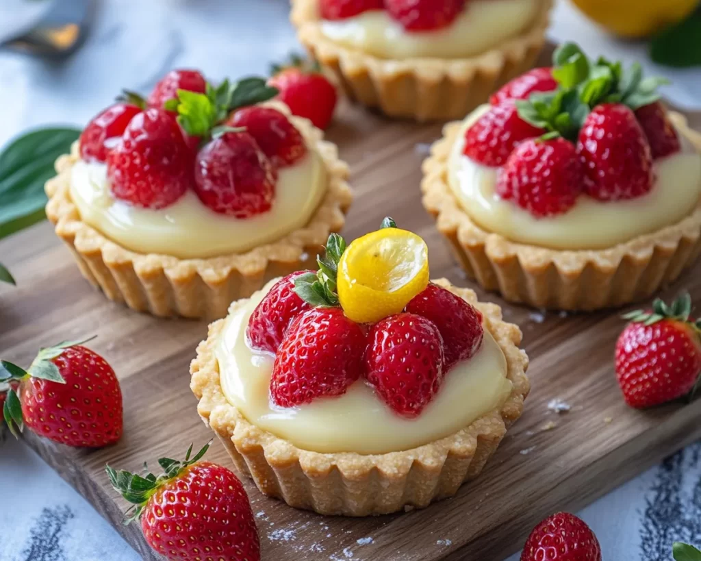 Spring Desserts: Lemon Strawberry Tart Cups