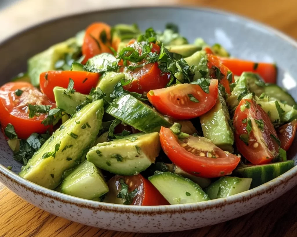 Spring Salad: Cucumber Tomato Avocado Salad